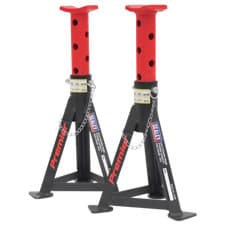 Image of Sealey AS3R Axle Stands (Pair) 3 tonne Capacity per Stand. Red/Black