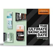 Image of L'Oreal Men Expert - The Ultimate Skincare Date 4pc Gift Set His & Hers Skincare