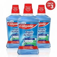Image of 3x Colgate Triple Action Mouthwash 500 ml