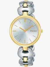 Image of Pulsar Ladies Two Tone Gold Plated & Stainless Steel Bracelet Watch PM2264X1