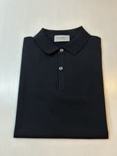 Image of Brand New John Smedley Cpayton Short Sleeve Polo Shirt In Black Size M
