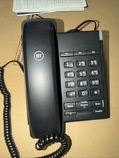 Image of BT Converse 2100 Corded Home Work Telephone Black PBX Compatible Wall Mountable