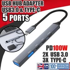 Image of USB Hub 3.0 Multiport Adapter 5 in 1 USB C Hub Type-C Docking Station Dock CE