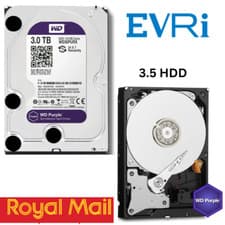 Image of HDD WD Purple Surveillance CCTV PC 3.5" SATA Hard Drive Disk 24/7 Recording 1TB