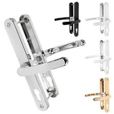 Image of TSS UPVC Door Handle 68PZ Sprung Double Glazing Pair 68mm Set 215mm Fixing Patio