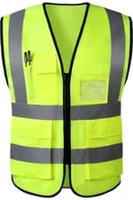 Image of Hi Vis Viz Vest High Visibility Executive Vest Waistcoat Phone & ID Pockets UK
