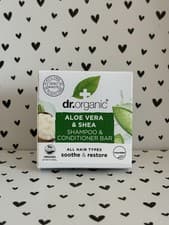 Image of Dr Organic Aloe Vera & Shea Shampoo Conditioner Bar for Hair 75g