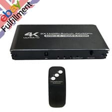 Image of 1pc 4K HDMI Switch Splitter 3 Port Switcher Hub IR Remote HDTV 3 In 1 Out