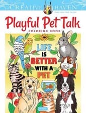 Image of Creative Haven Playful Pet Talk Coloring Book by Jo Taylor (English) Paperback B