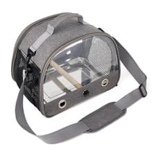 Image of Bird Travel Carrier w/Standing Perch & Stainless Steel Tray,Portable Parrot Cage