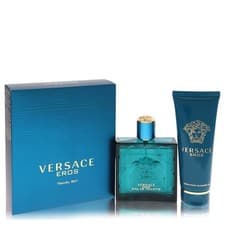 Image of Eros by Versace Gift Set 100ml Eau De Toilette Spray, 100ml Shower Gel For Men