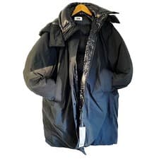 Image of Uniqlo NWT Warm Sleek Chic Dark Gray Bubble Puffer Jacket Removable Hood XL