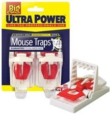 Image of The Big Cheese STV148 Ultra Power Mouse Traps (Ready Baited, Easy to Set, Twin