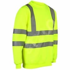 Image of HI VIS VIZ HOODED SWEATSHIRT HIGH VISIBILITY REFLECTIVE WORKWEAR FLEECE JACKET