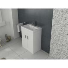 Image of Vanity Unit Basin Sink FreeStanding Bathroom Storage Cabinet Furniture White