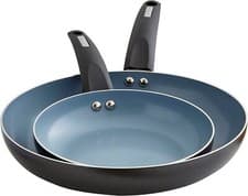 Image of Frying Pan Set By Tower T80300 20cm & 28cm Ceramic Coated Non-Stick Grey