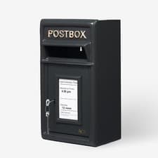 Image of Post Box Wall Mounted/Pillar Mount Letterbox with Lock Outdoor Mailbox