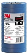 Image of 3M Professional Masking Tape 2090 – Pack of 12 rolls, 18 mm × 50 m - Blue, UV St