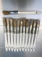 Image of Paint Brushes - 0.5inch - 12mm - Pure Bristle - 12 Pack