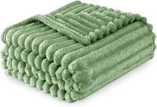 Image of Chunky Rib Waffle Luxury Blanket Fleece Throw Sofa Warm Cosy Extra Large