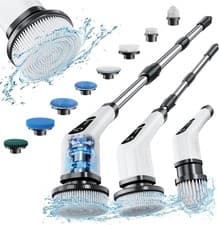 Image of Cordless Spin Scrubber 8 Attachments - Extendable 12-54in, 2 Speeds, USB-C