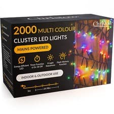 Image of Cluster Christmas Tree Lights Indoor Outdoor Timer 480/720/1000/2000/3000 LED