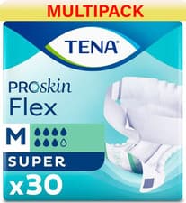 Image of 90 x TENA ProSkin Flex Super - Medium - Incontinenece Flex - 3 Packs of 30