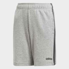 Image of Adidas Boys Fleece Shorts Kids Sweat Football Training Shorts Size XS S Grey