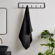 Image of Catherine Lansfield Quick Dry Cotton Bath Towel Black