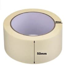 Image of GENERAL MASKING TAPE 50MM - 25MM X 50M DIY CRAFT PAINTER EASY TEAR Fast Delivery