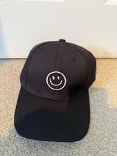 Image of Smiley Face Baseball Hat Black