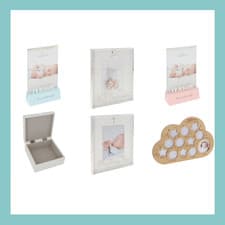 Image of Shudehill Giftware Baby & Christening Keepsake Collection – Photo Frames, Memory