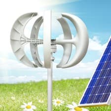 Image of Aluminum Lantern Wind Turbine Generator Vertical Axis w/ Controller Kit 600W 12V