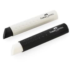 Image of Faber-Castell Tri Eraser Rubber8 x 1 x 1.3cm Black or White Single Eraser