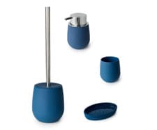 Image of LUXE BLUE CANYON INDIGO MATTE ACCESSORY RANGE SOFT TOUCH BATHROOM HOME