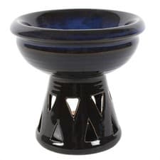 Image of Deep Bowl Blue Oil Burner and Wax Warmer