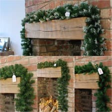 Image of Choice of 6ft or 9ft Luxury Christmas Garlands with Plain / Snowy / Pine Cones