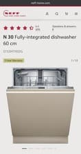 Image of Neff N30 60cm E 12 Fully-Integrated Dishwasher S353ITX02G New - Original Package