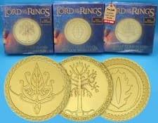 Image of Lord of the Rings Gold Medallion Bundle (Set of 3) Limited Edition Official LotR