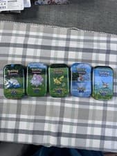 Image of POKEMON TCG GO MINI TIN X5 COMPLETE ART SET 2022 *BRAND NEW FACTORY SEALED*