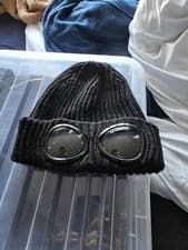 Image of CP Company Mens Goggle Beanie Black Brand New Authentic