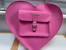 Image of DR MARTENS Thrift Pink Heart Large Vegan Backpack 2way Style Crossbody Valentine