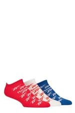 Image of Trainer Socks Reebok - Unisex Mens Womens 'Essentials' Logo Patterned Cotton 3pk