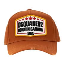Image of Dsquared2 Navy Canvas Baseball Cap Born in Canada Retro Logo Cap, One Size