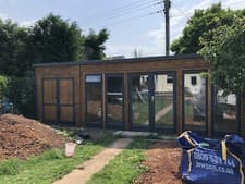 Image of 24ft X 10ft Free Assembly EPDM rubber roof Home Office Garden Room Summer House