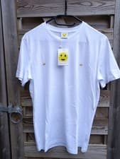 Image of Yeah Right White T.shirt Men's Size Med Organic Cotton Embroidered Burgers BNWT