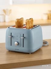 Image of Kenwood Dawn 4 Slot Toaster Blue 1800W Reheat Defrost Cancel Tray TFP09BL