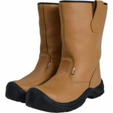 Image of Scan Mens Texas Rigger Safety Work Boots Tan Size 8