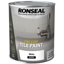 Image of Ronseal One Coat Tile Paint Kitchen Bathroom Mould Resistant Water Based