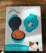 Image of Fizz Creations Squishmallows Cam the Cat Waffle Maker- Non-Stick, Blue, BNIB